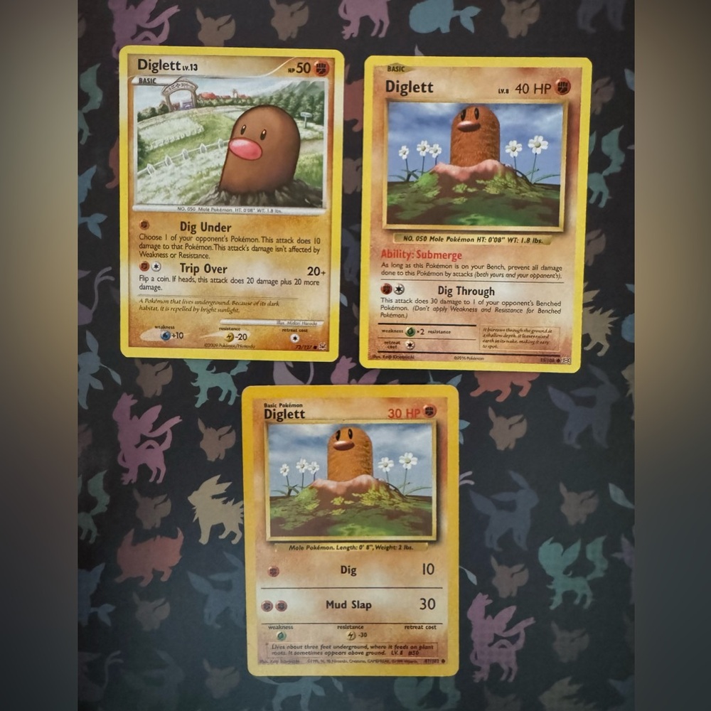 Pokémon Diglett cards